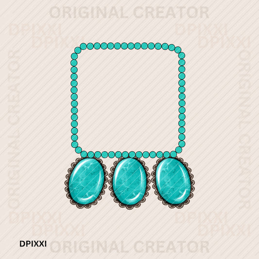 Turquoise Frame Digital Art Download #398