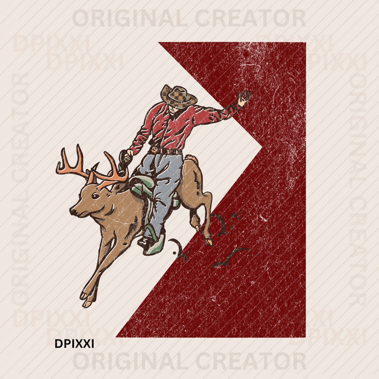 Raindeer Cowboy Christmas Digital Download #390