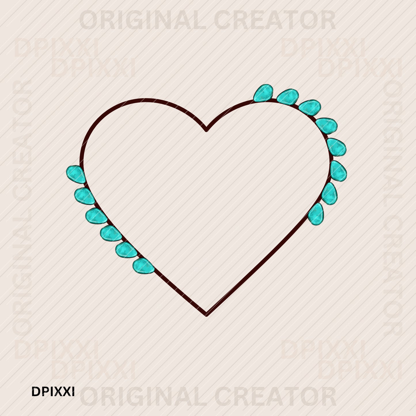 Turquoise Frame Digital Art Download #396