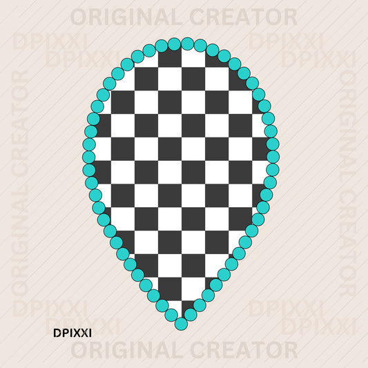 Turquoise Teardrop Frame Digital Art Download #455