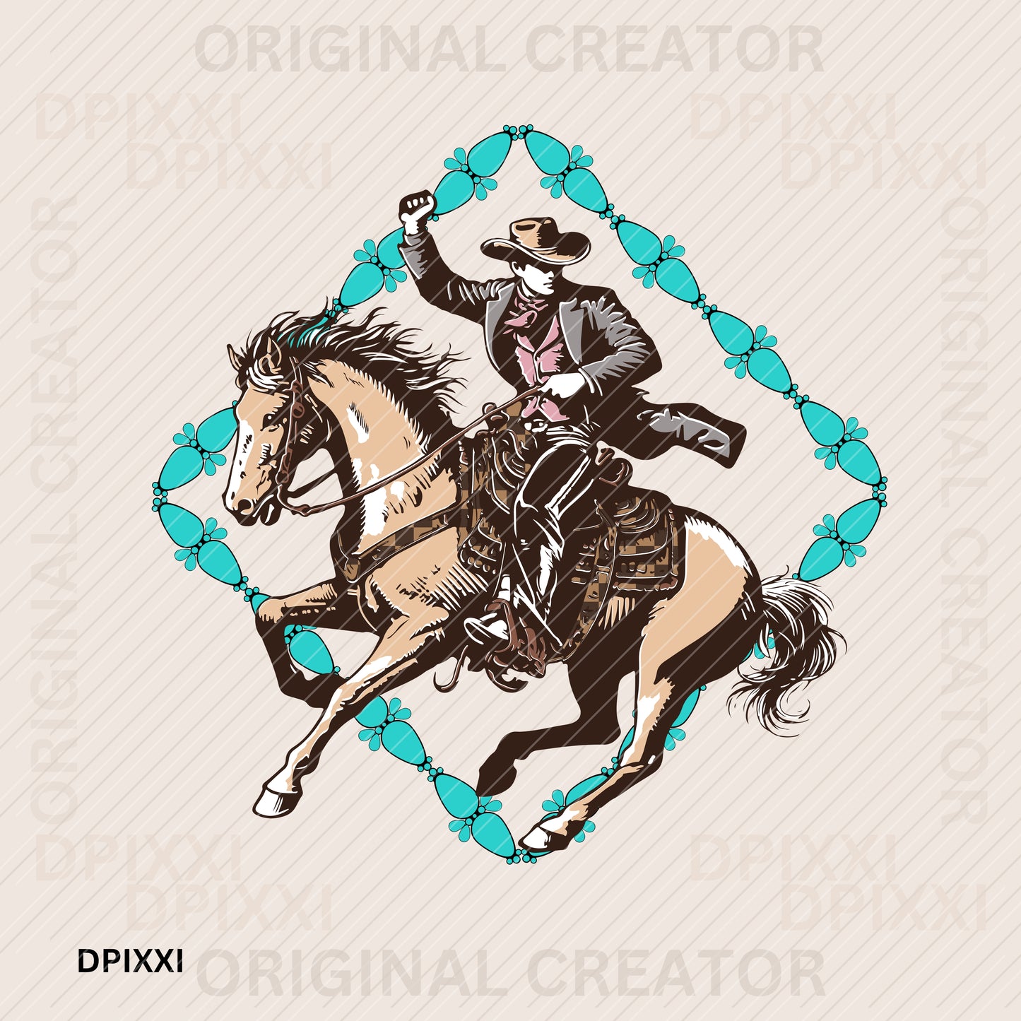 Turquoise Cowboy Digital Art Prints #51
