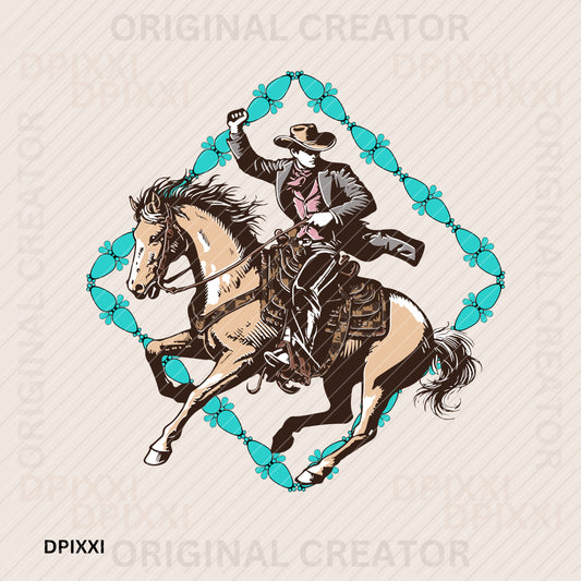 Turquoise Cowboy Digital Art Prints #51