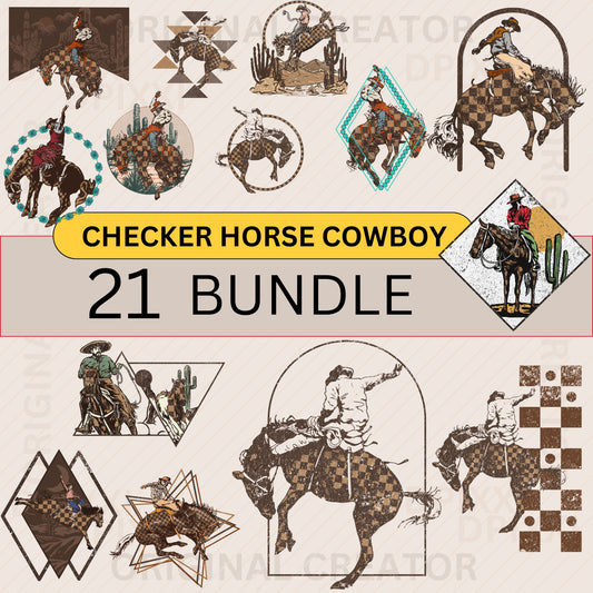 21 Bundle Checker Horse Cowboy