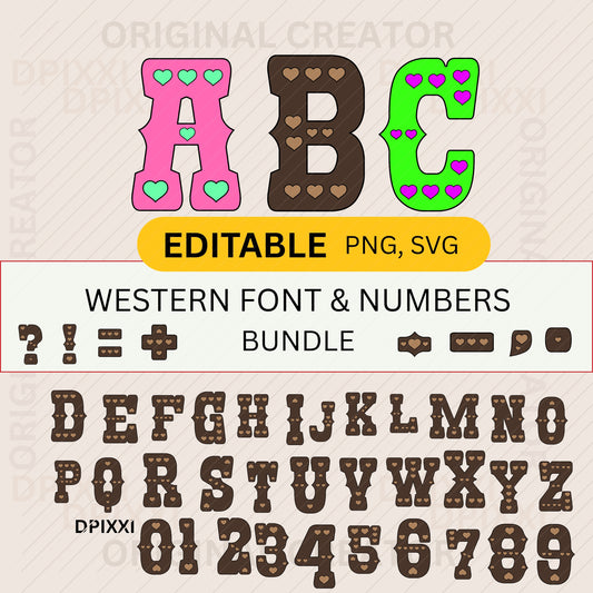 EDITABLE Bundle Alphabet Font and Numbers #439
