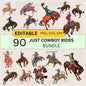 EDITABLE 90 Bundle Just Cowboy Ride