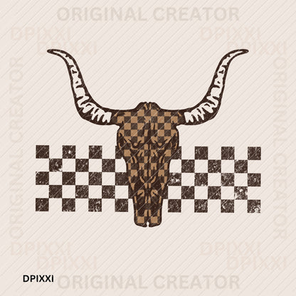 Checker Bull Digital Art #225