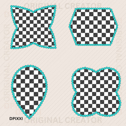 EDITABLE Turquoise Frame Bundle #402