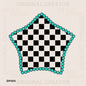 PNG, SVG Custom Star Fish Checker with Turquoise Borders