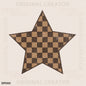 PNG, SVG Custom Chocolate Brown Star Checker