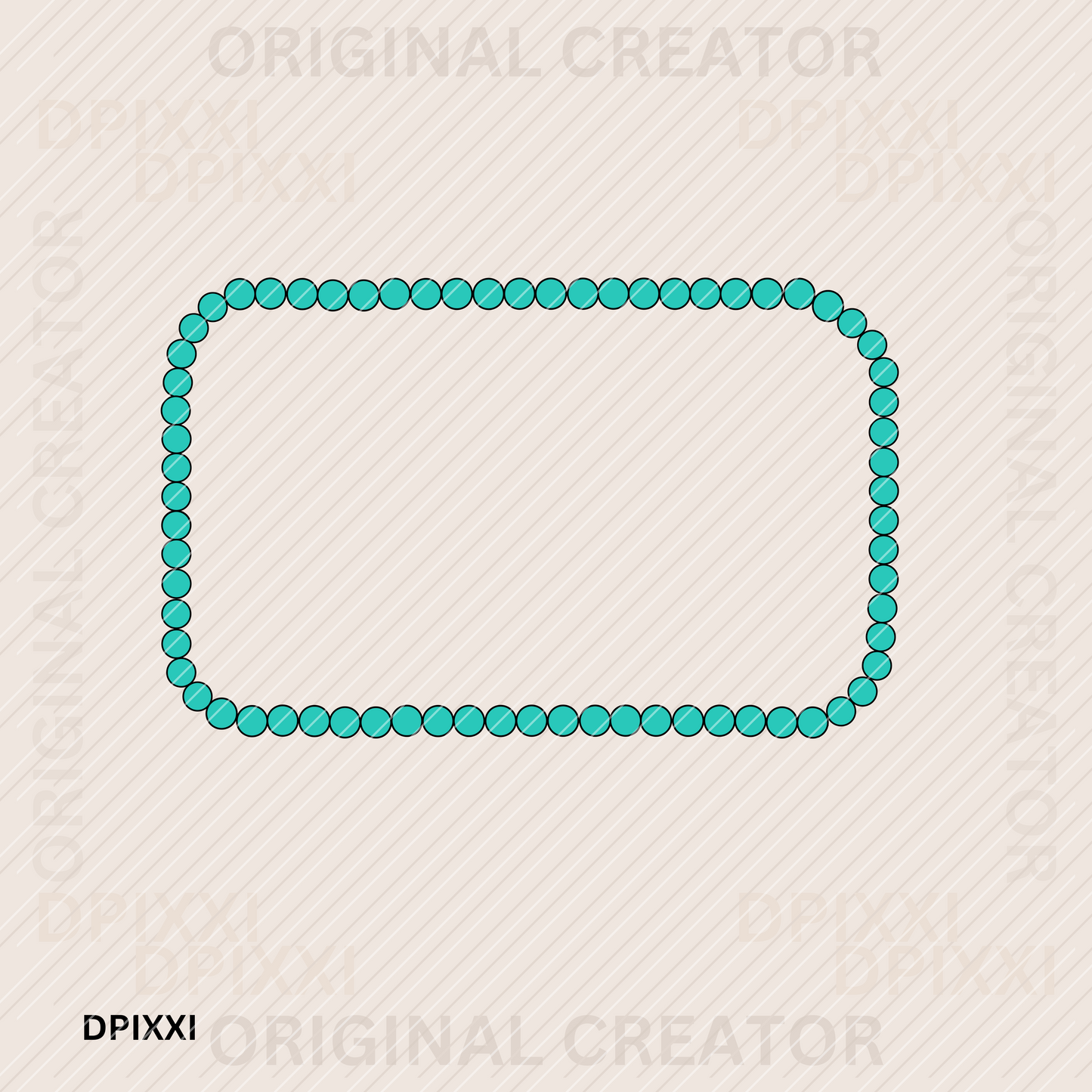 Turquoise Rectangle Frame #472