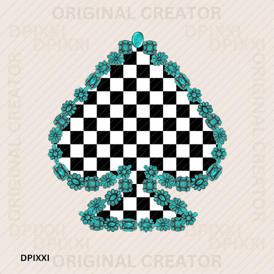Turquoise Spade Digital Download #105