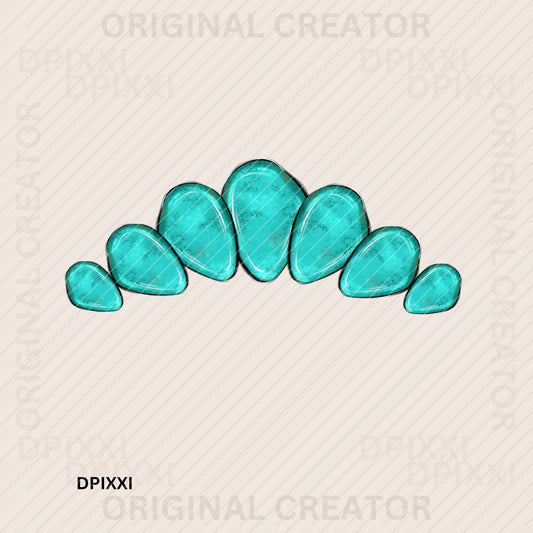 Turquoise Gem Design Digital Download #366
