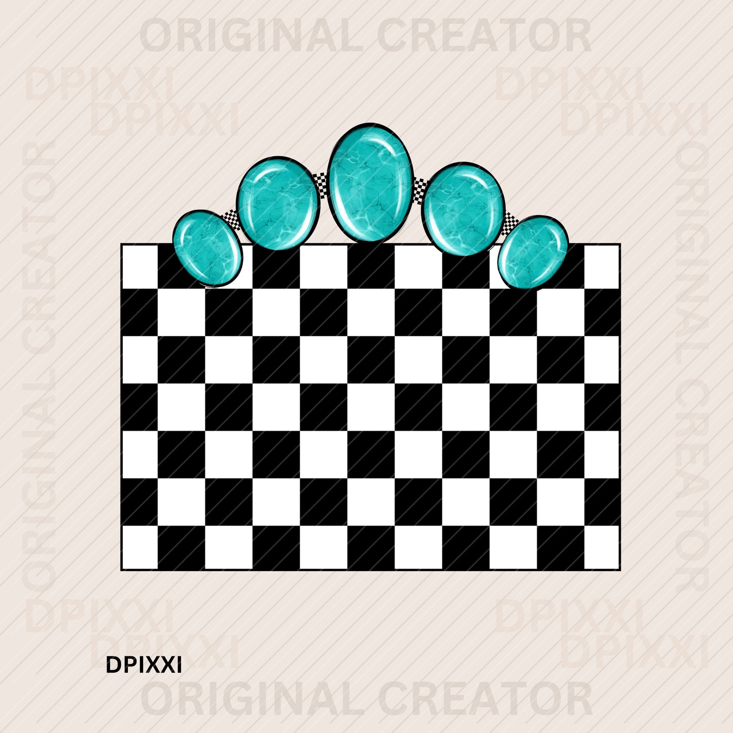 Turquoise Frame Digital Art Download #399