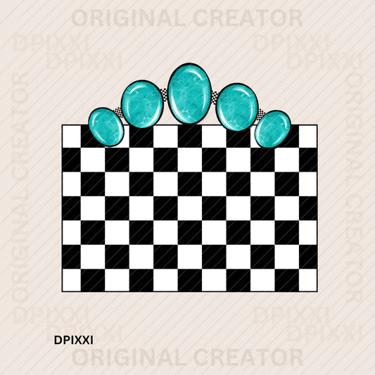 Turquoise Frame Digital Art Download #399