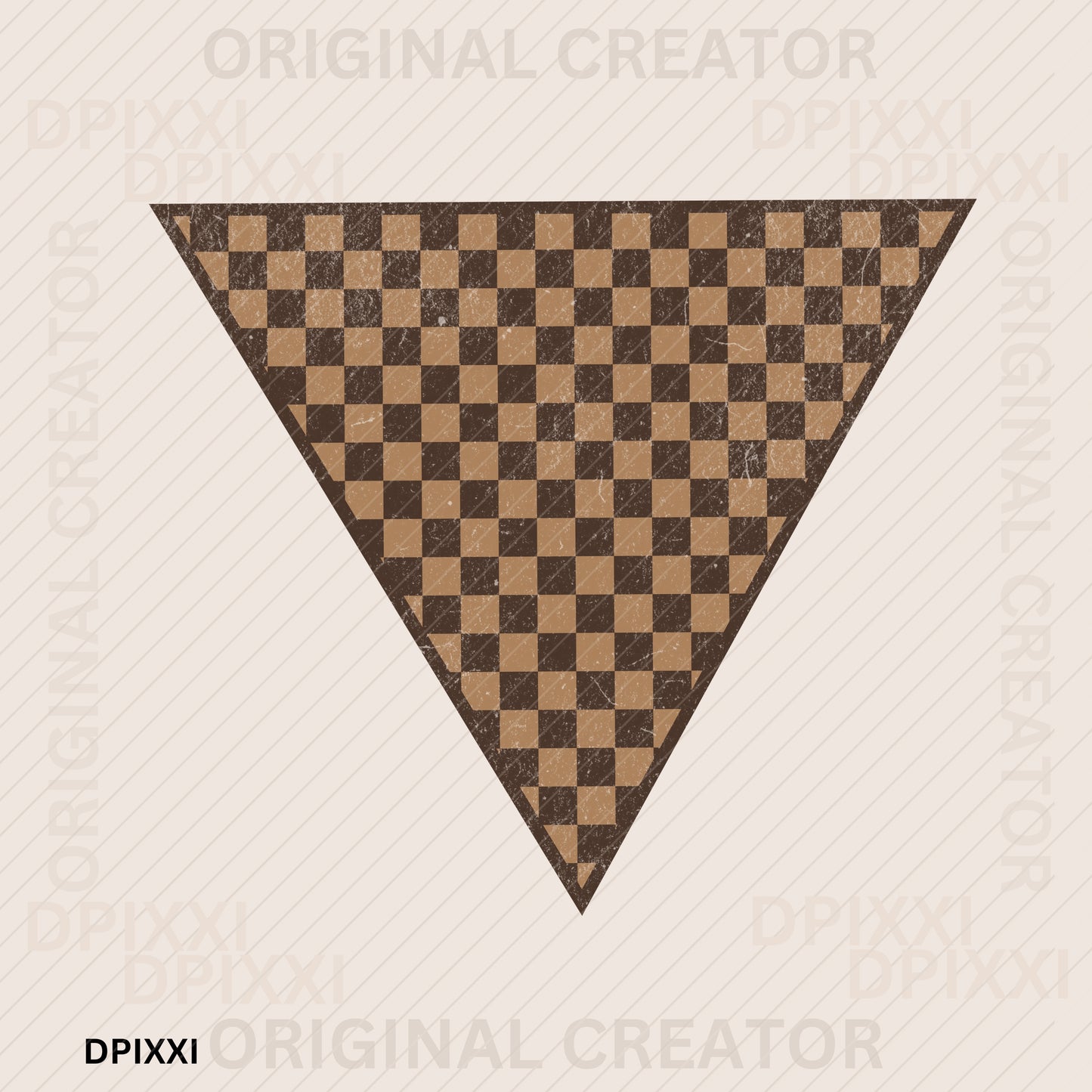 PNG, SVG Custom Triangle Chocolate Brown Checker