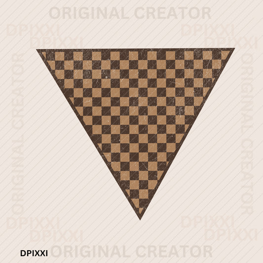 PNG, SVG Custom Triangle Chocolate Brown Checker
