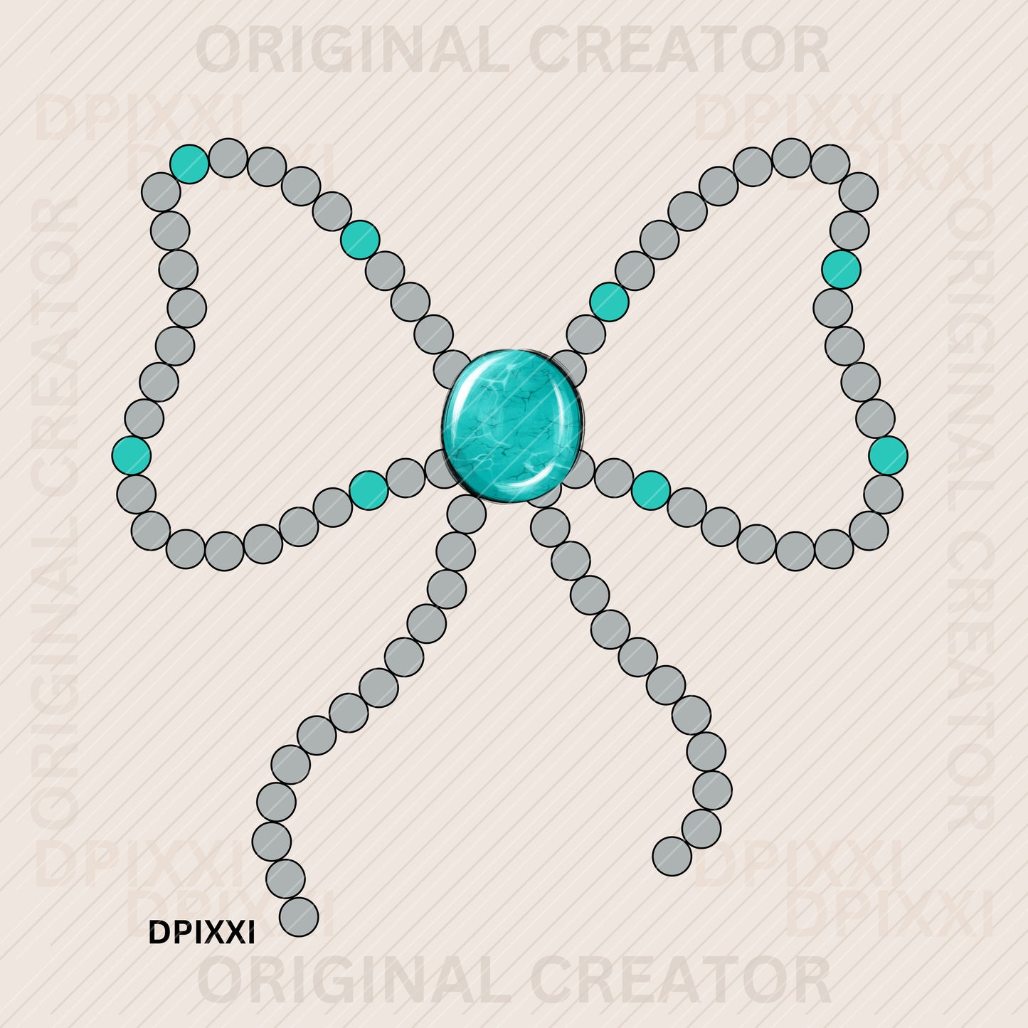 Turquoise Bow Digital Download #438