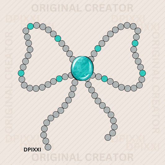 Turquoise Bow Digital Download #438