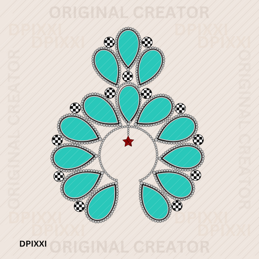 Checker Turquoise Stones #13