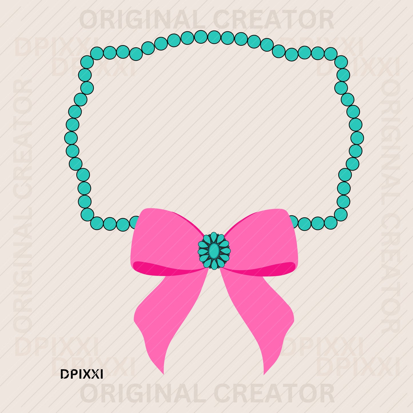 Turquoise Frame Bow #480