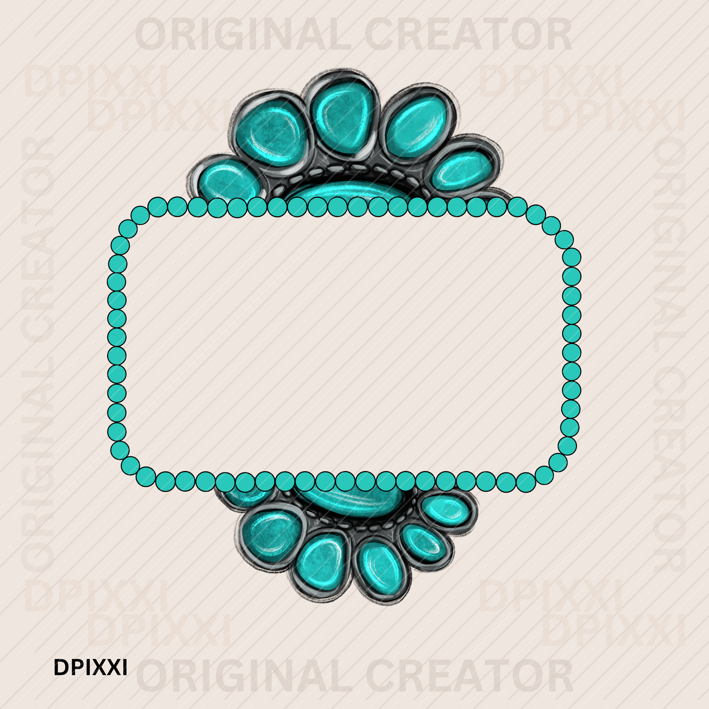 Turquoise Frame Digital Art Download #405