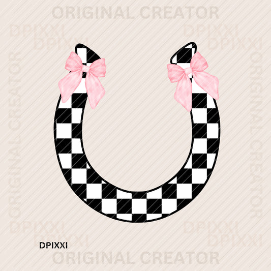 Pink Bow Horseshoe #520