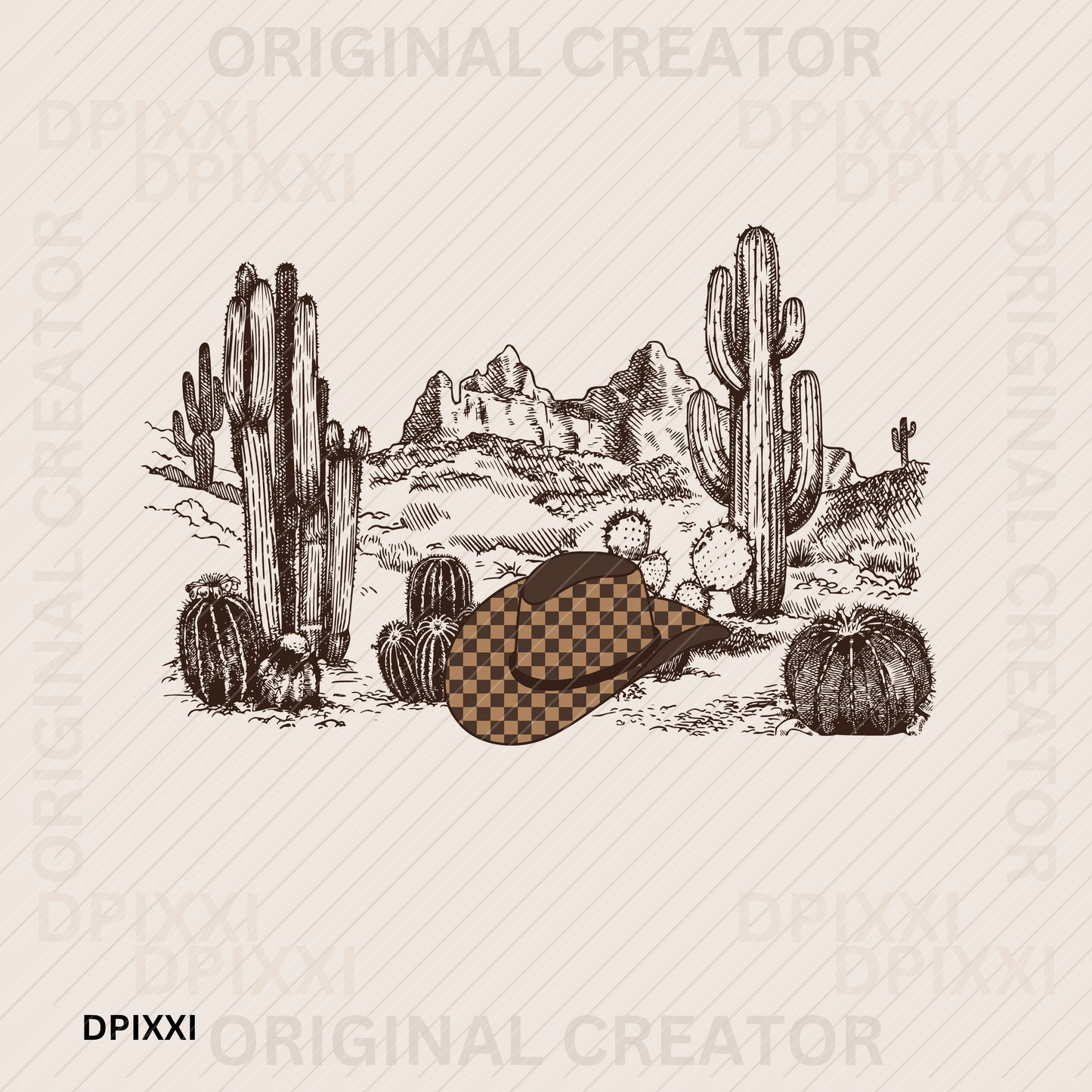 Western Desert Hat Digital Art #137