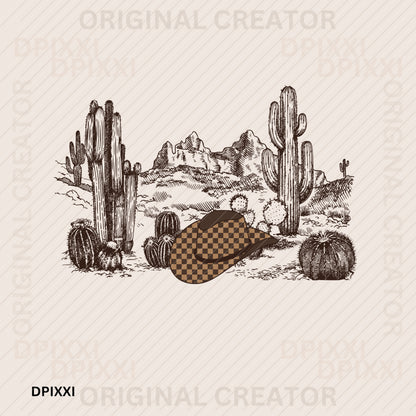 Western Desert Hat Digital Art #137