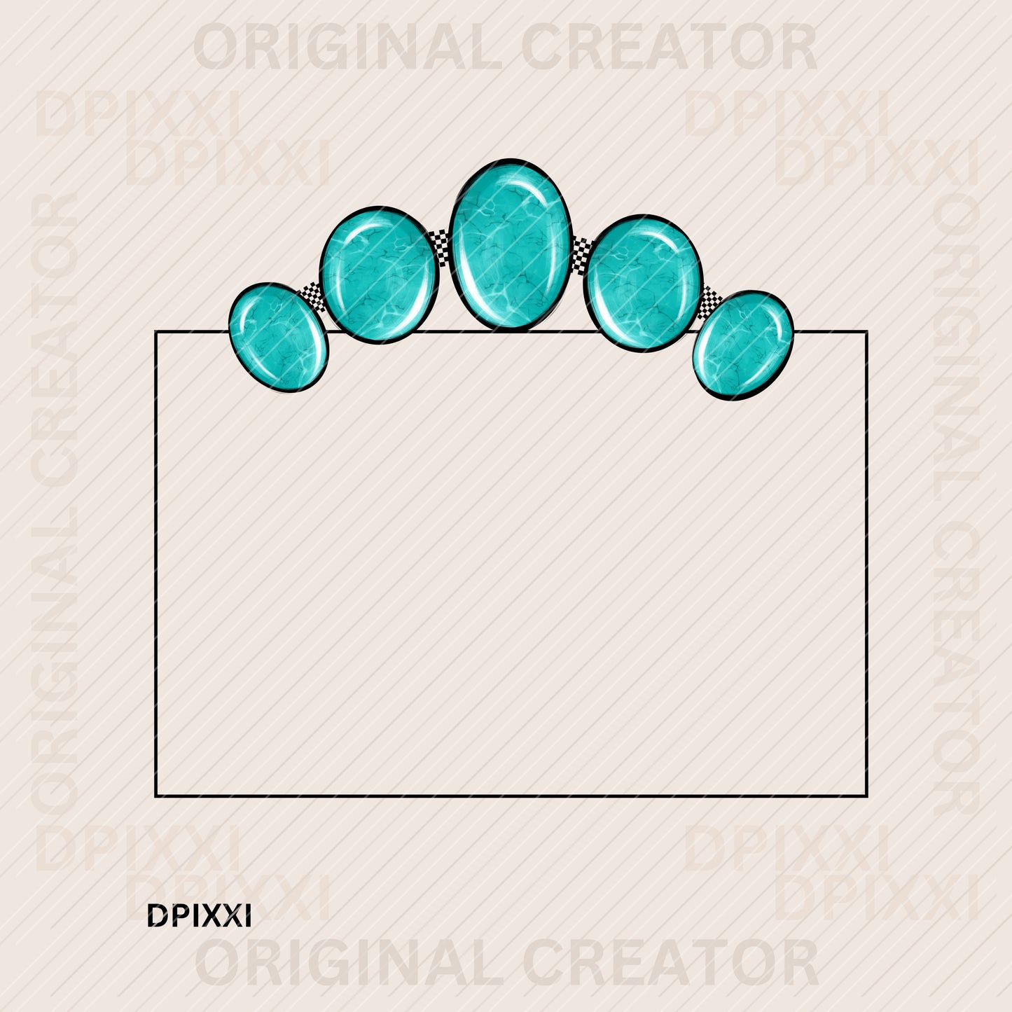 Turquoise Frame Digital Art Download #400