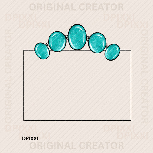 Turquoise Frame Digital Art Download #400