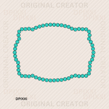 EDITABLE Turquoise Frame Digital Download #365