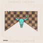Checker Turquoise Skull Bull