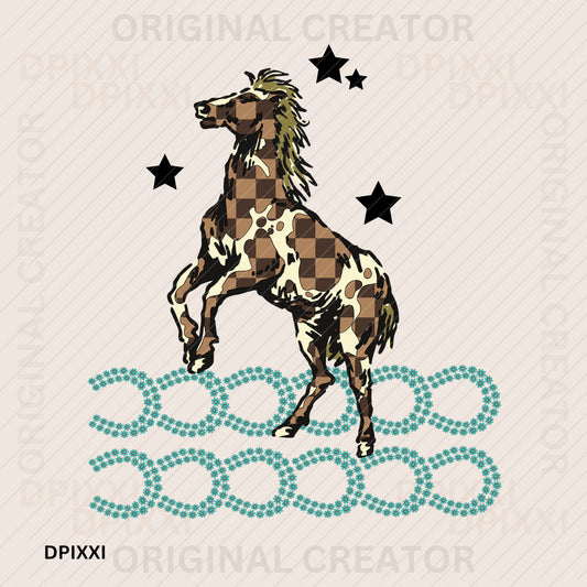 Turquoise Horse Digital Art Download #267