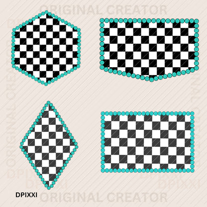 EDITABLE Turquoise Frame Bundle #402