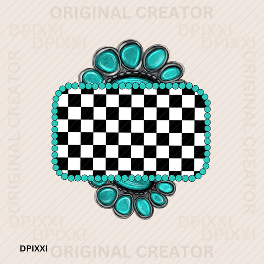Boho Checker Pattern Printable Wall Art Frame #113