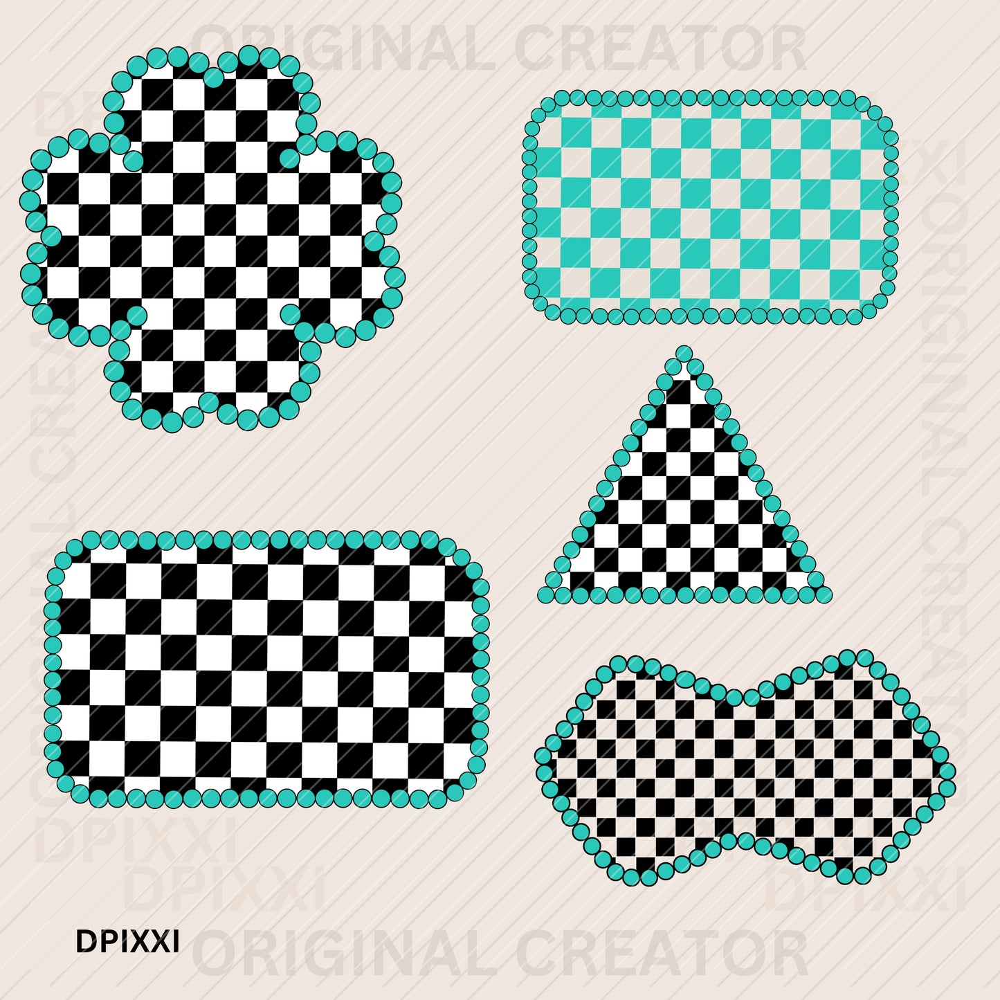 EDITABLE Turquoise Frame Bundle #402