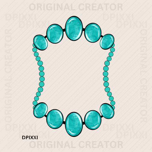Turquoise Frame Digital Art Download #477