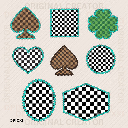 EDITABLE Turquoise Frame Bundle #402