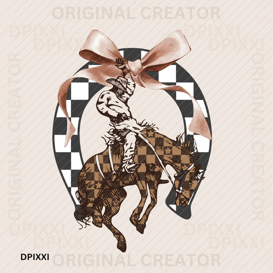 Bow Checker Horse Cowboy Horsehoe (png)