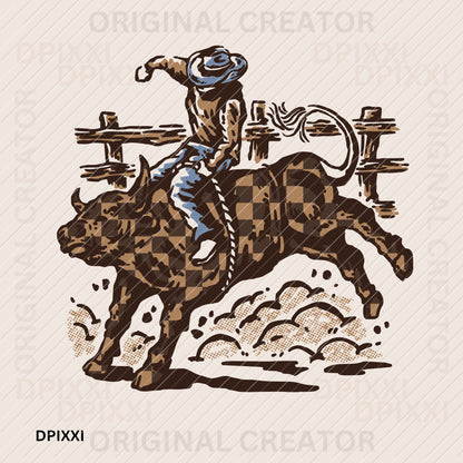 Be Bold Checker Bull Cowboy #175