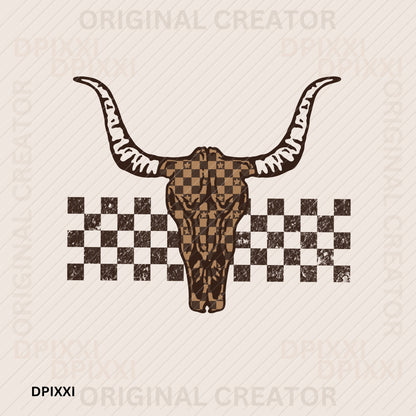 Checker Bull Digital Art #225