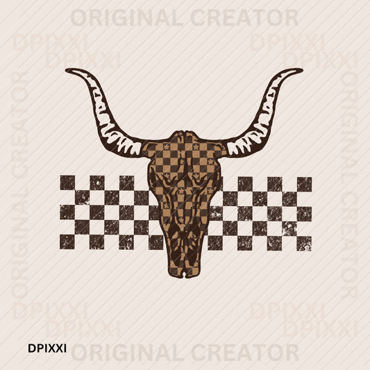 Checker Bull Digital Art #225