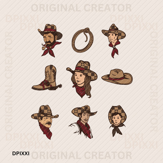 Rustic Cowboy Cowgirl Wall Art #58