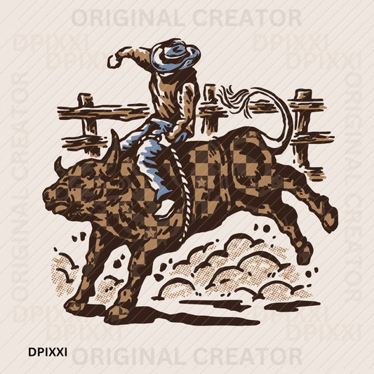Be Bold Checker Bull Cowboy #175