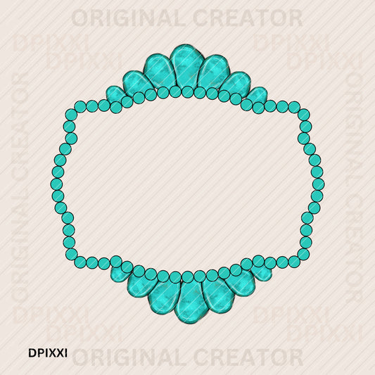 Turquoise Frame Shape Digital Download #101