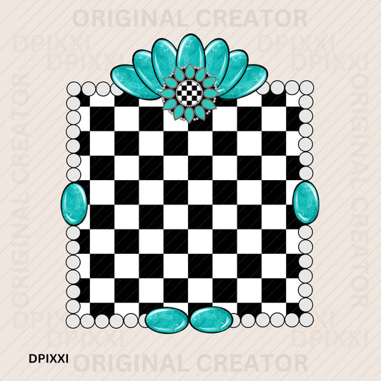 Checker Square Pattern Printable Wall Art Frame #116