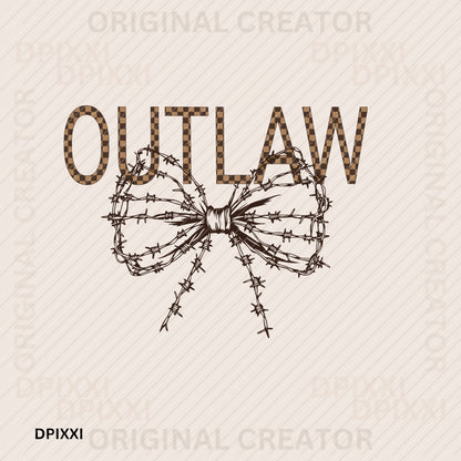 Checker “Outlaw” with a Barbed Wire Bow #27