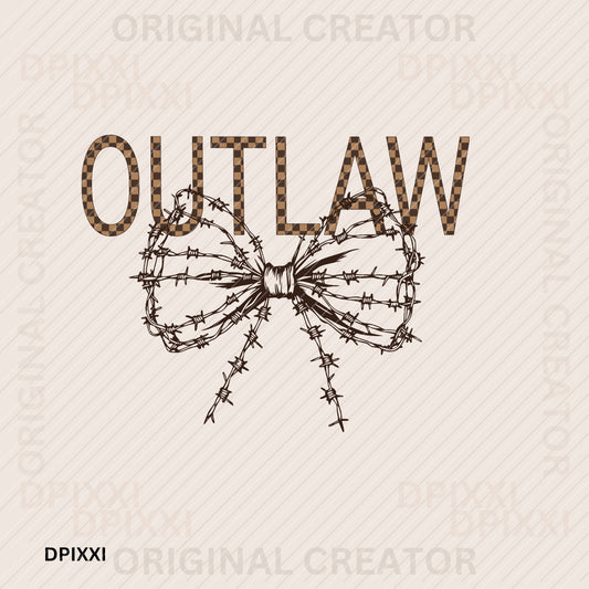 Checker “Outlaw” with a Barbed Wire Bow #27