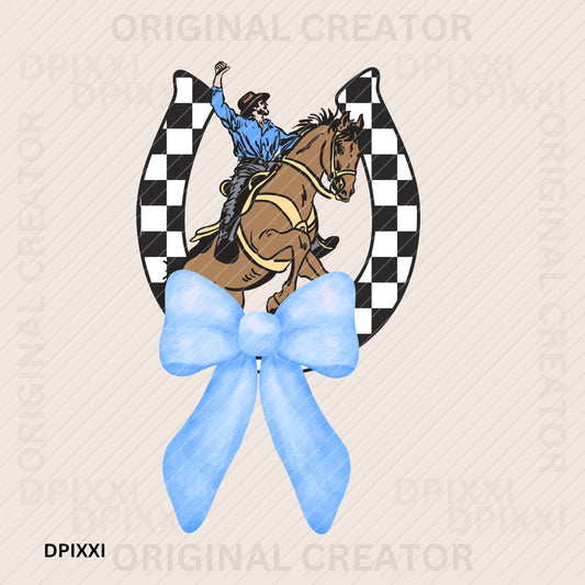 Cowboy Horseshoe Bow Digital Art #141
