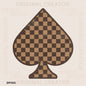 PNG, SVG Custom Spade Chocolate Brown Checker